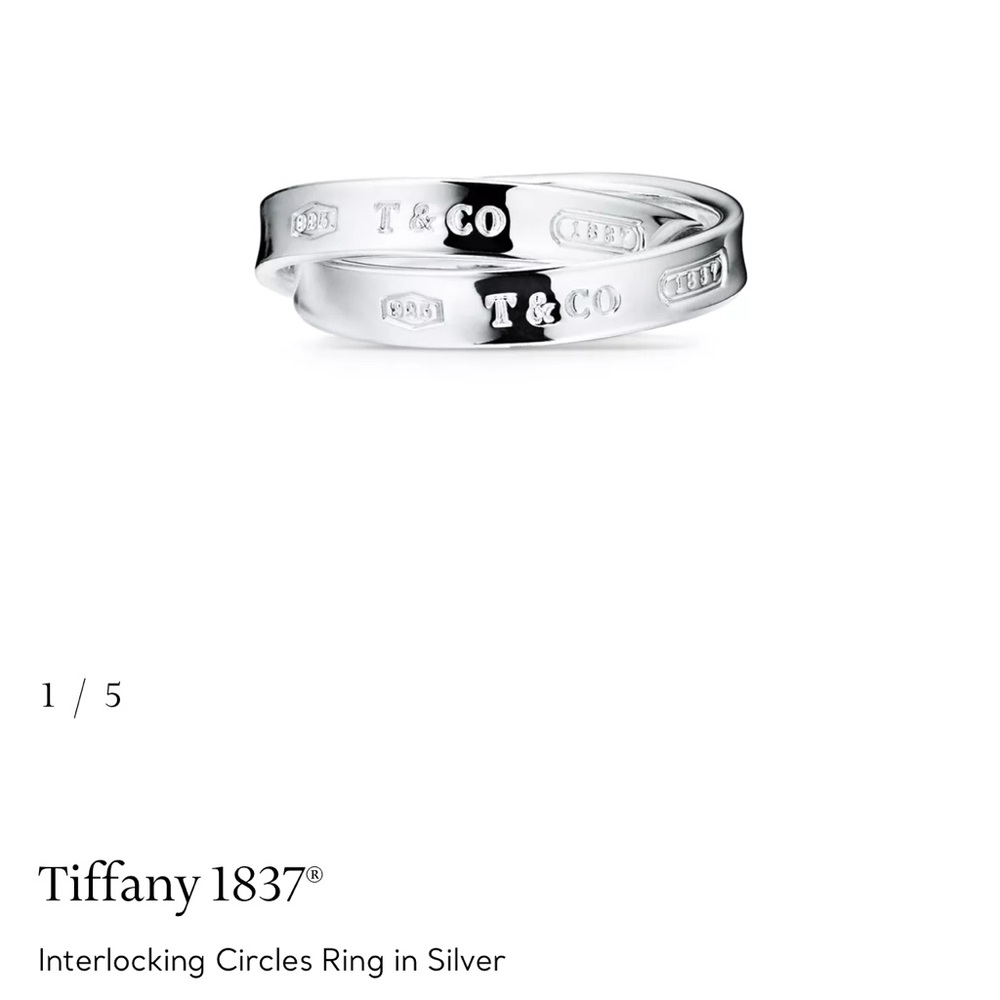 Tiffany & Co. 1837 Silver Interlocking Ring